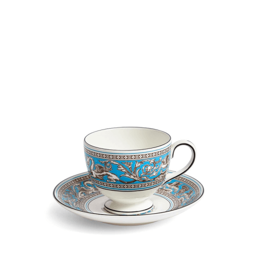 Image showing the Florentine Teacup and Saucer, 174ml, Turquoise product.