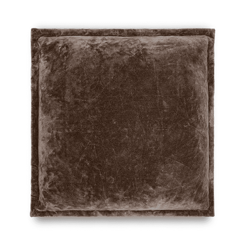 Renwal Velvet & Linen Cushion Cover, 50 x 50m, Brown