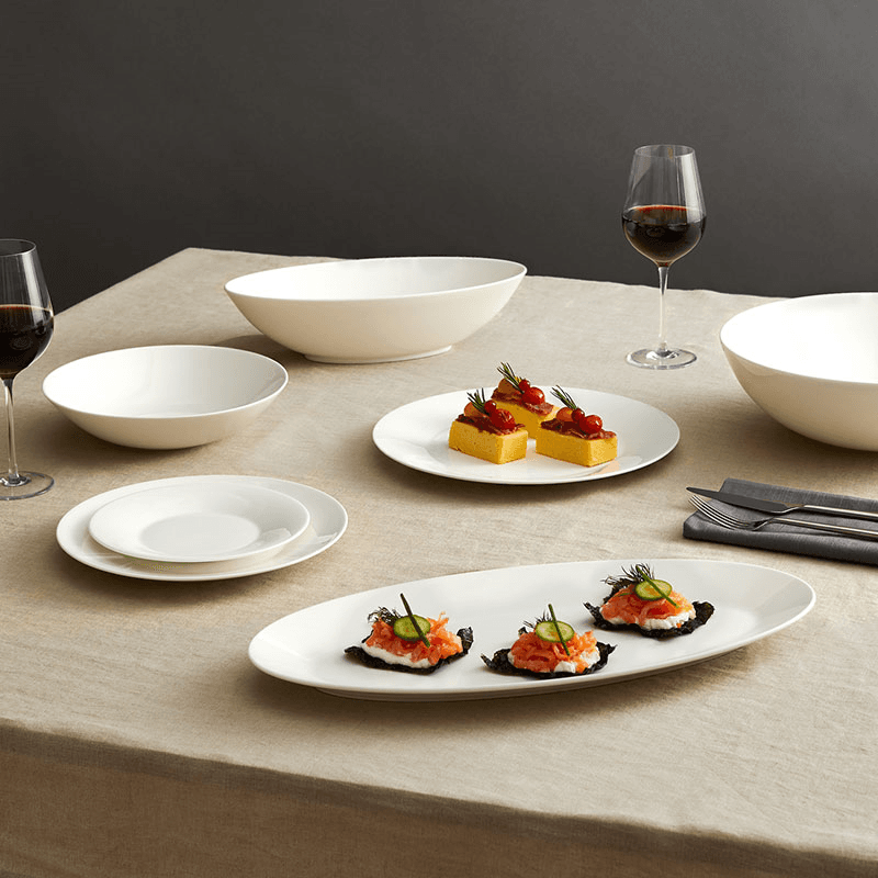 White Oval open serving dish