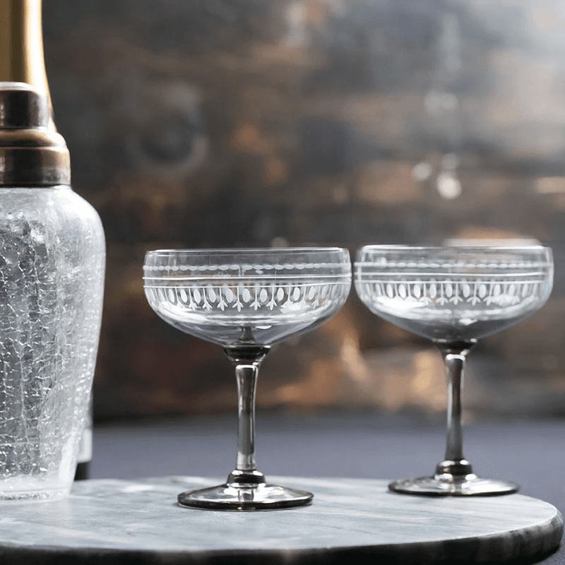 Ovals Set of 4 Cocktail Glasses, 210ml, Smoky