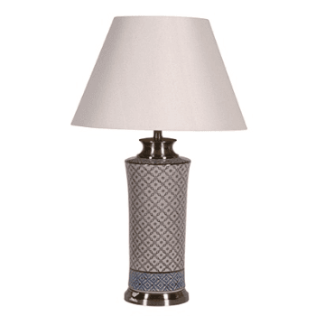 Lampbase & Shade, Lattice Patterned Cylinder, 73cm
