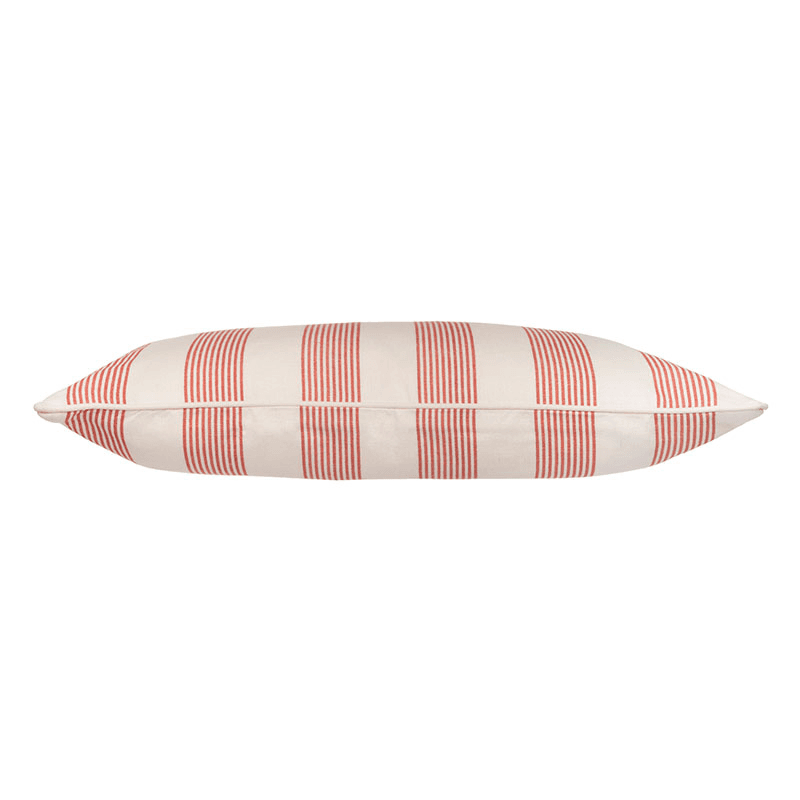 Nook Stripe Small Lumbar Cushion, 65 x 35 cm, Red /White