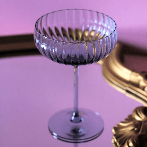 Image showing the Lyon Set of 2 Champagne Saucers, 210ml, Blue Smoke product.