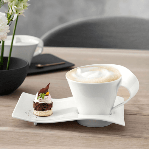 Image showing the New Wave Caffe White coffee cup, 400ml product.