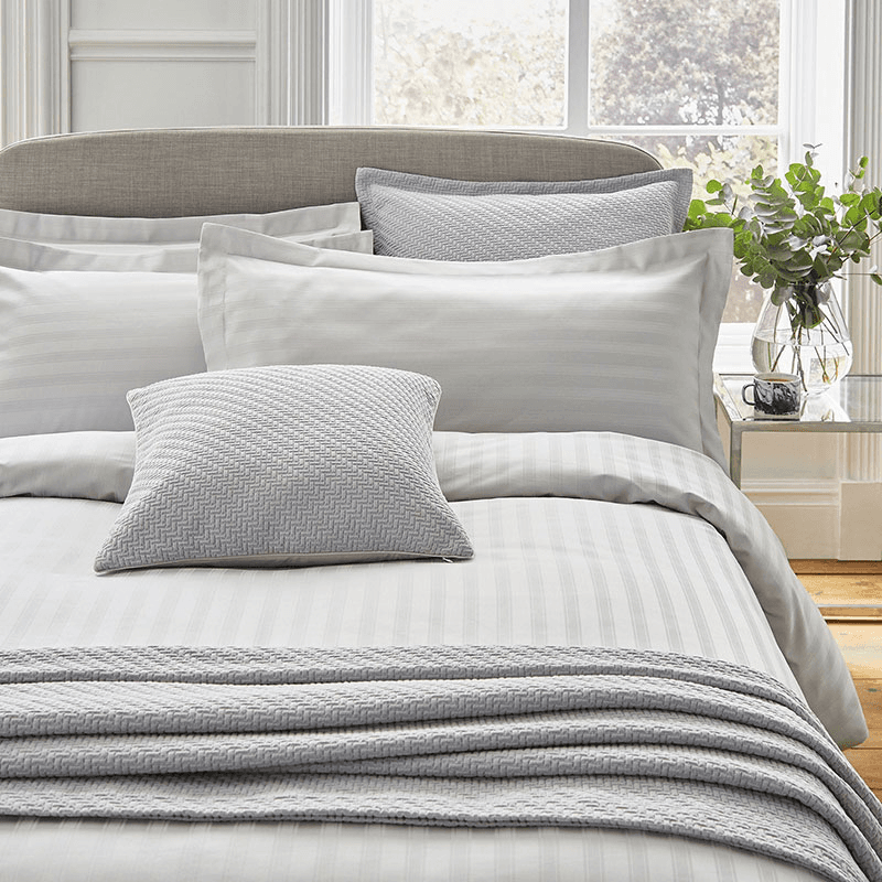 Adan Oxford Pillow Case, Silver