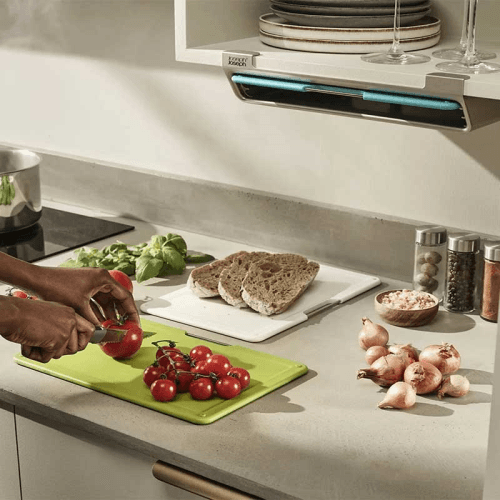Image showing the Folio Slim 3 Piece Under Shelf Chopping Boards, Grey product.