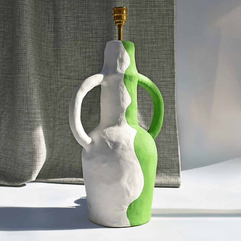 Rumba Wave Table Lamp, H54cm, Green & White