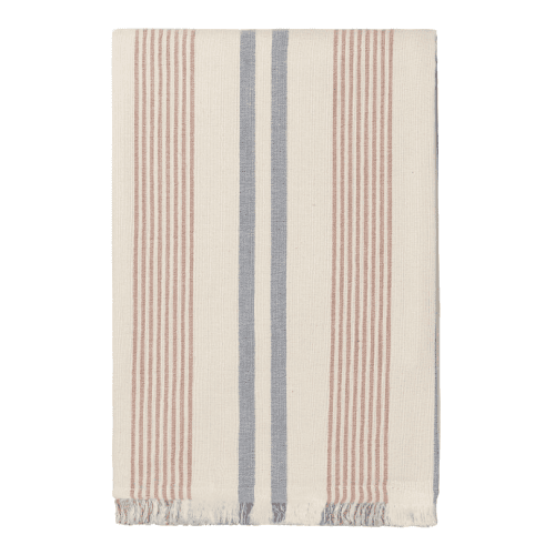 Image showing the Iris Throw, H215cm x W130cm, Blue/Rusty Red product.