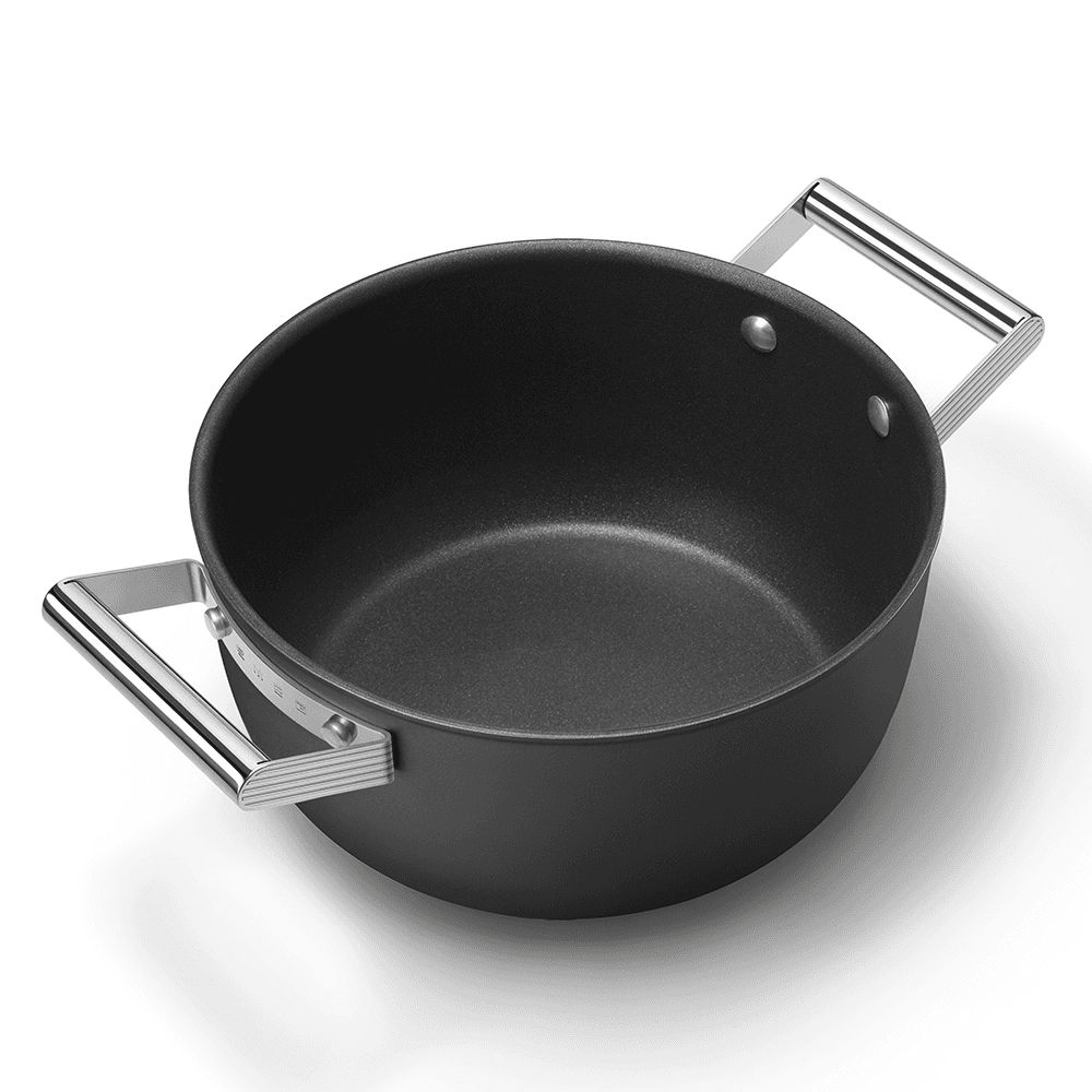 Retro 50's Style Non-Stick Casserole Dish, 26cm, Black