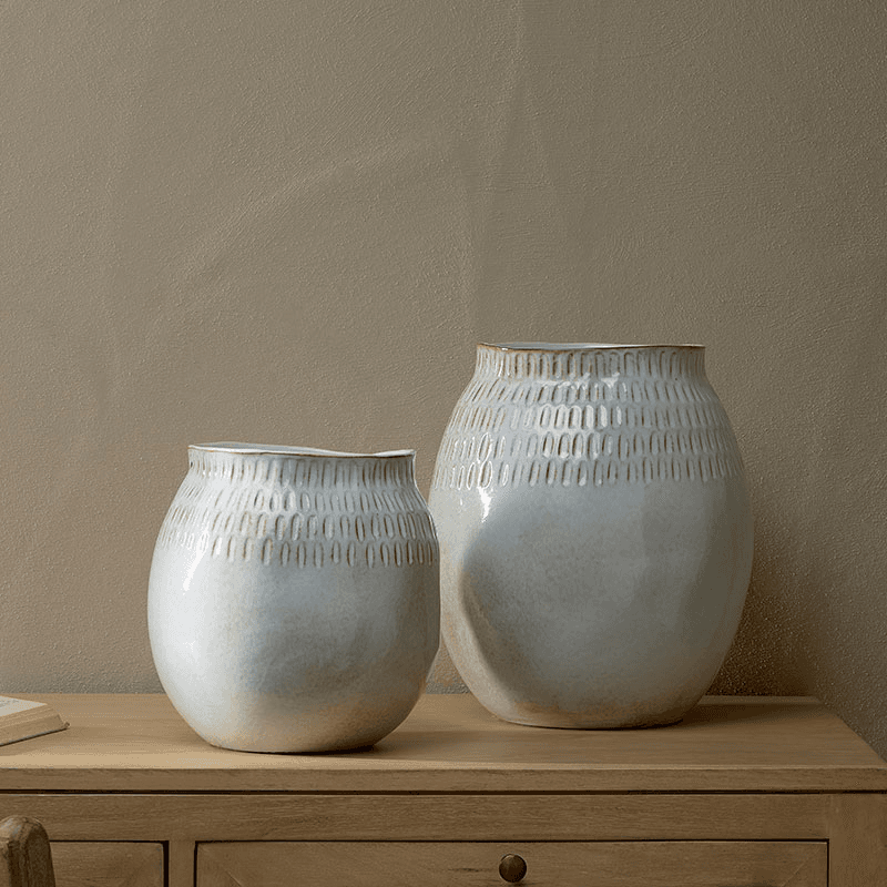 Anjuna Vase, H29.5cm, Reactive White