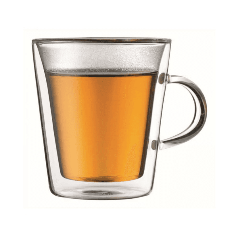 Canteen Double Walled Set of 2 Medium Mugs, 200ml, Clear