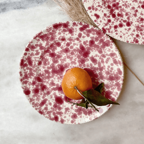 Image showing the Splatter Side Plate, D21cm, Cranberry product.