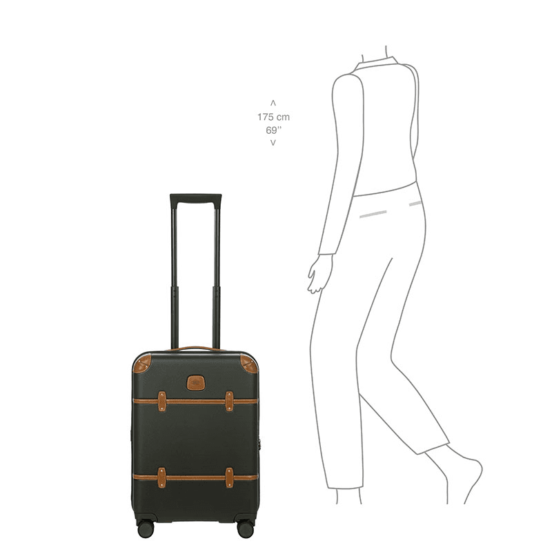 Bellagio Carry-On Suitcase, H55 x L38 x W23cm, Olive