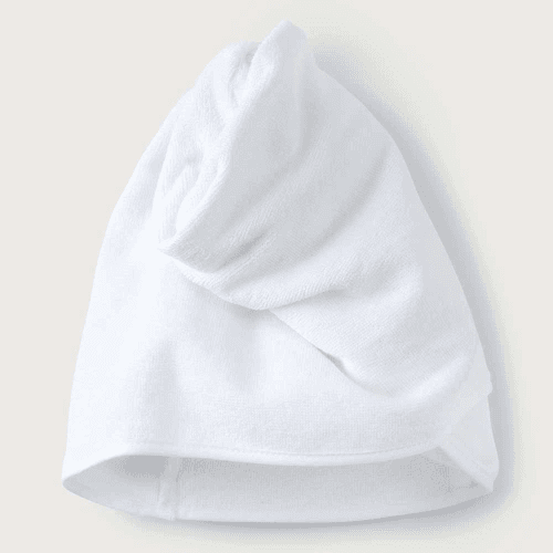 Image showing the Spa Accessories White Organic Cotton Spa Hair Wrap, H30 x W64 x L34cm, White product.