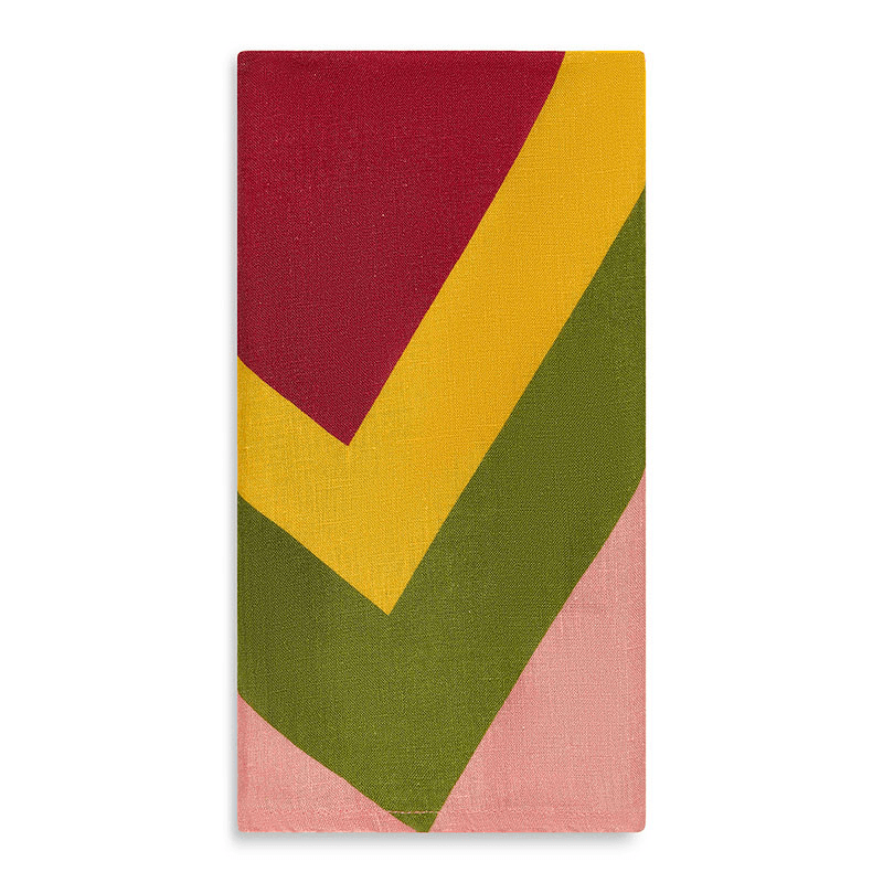 S&B Heart Linen Set of 6 Napkins, 50cm x 50cm, Multi
