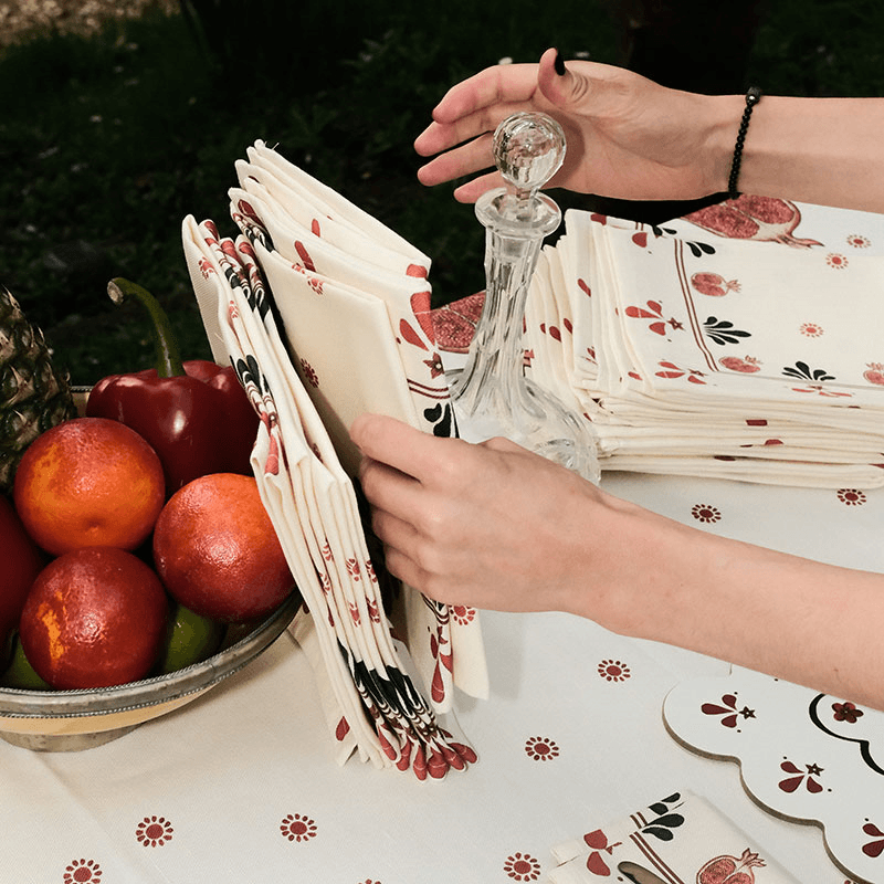 Bell Hutley Napkin, 45cm x 45cm, Pomegranate