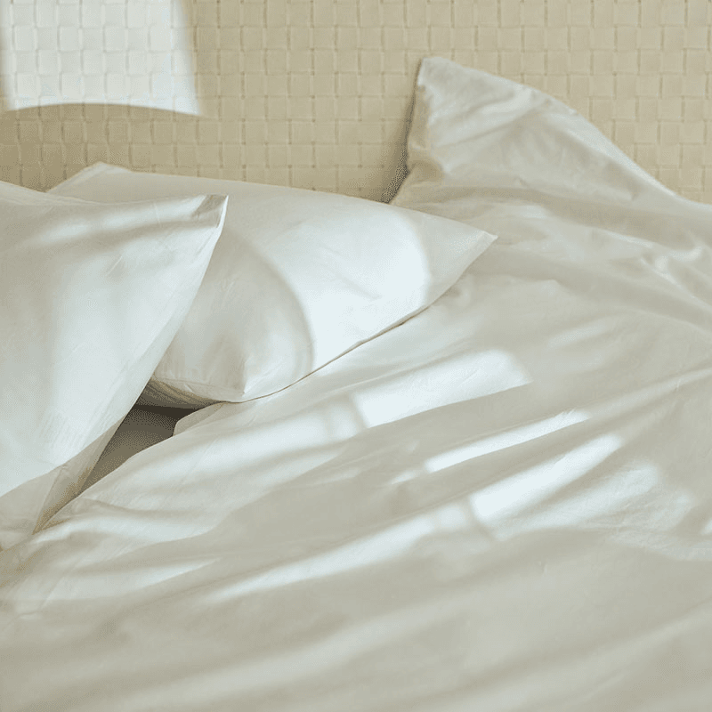 Cotton Sateen 500TC Duvet Set, King, White