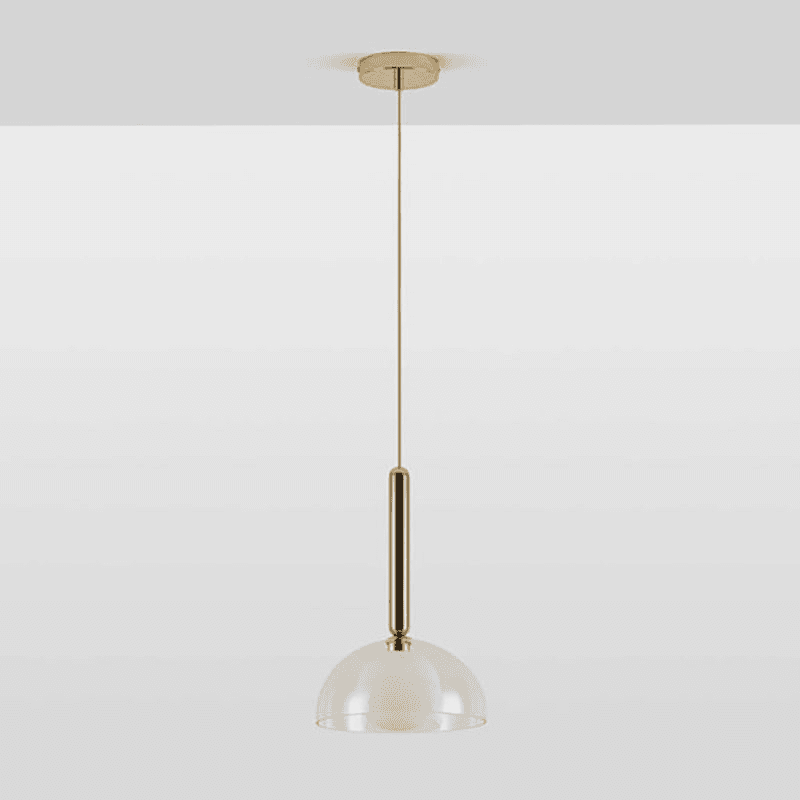 Dome Pendant Light, H213cm, Clear