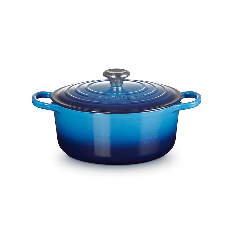 Signature Cast Iron Round Casserole, 26cm, Azure