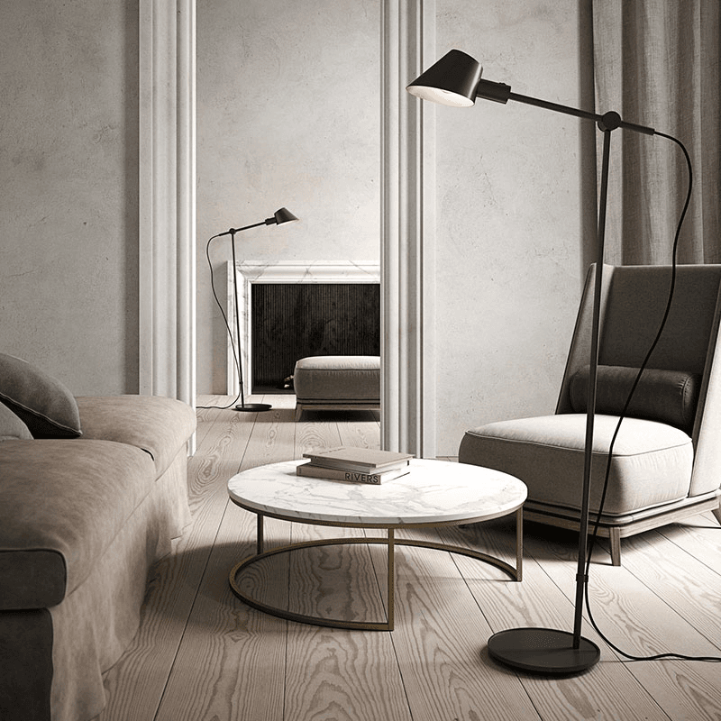 Stay Floor Lamp, H129cm, Black