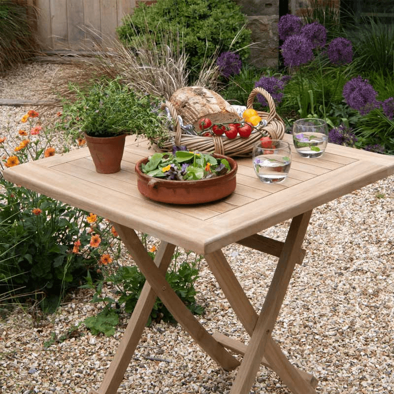 Iris Square Folding Table, L70 x W70cm, Teak