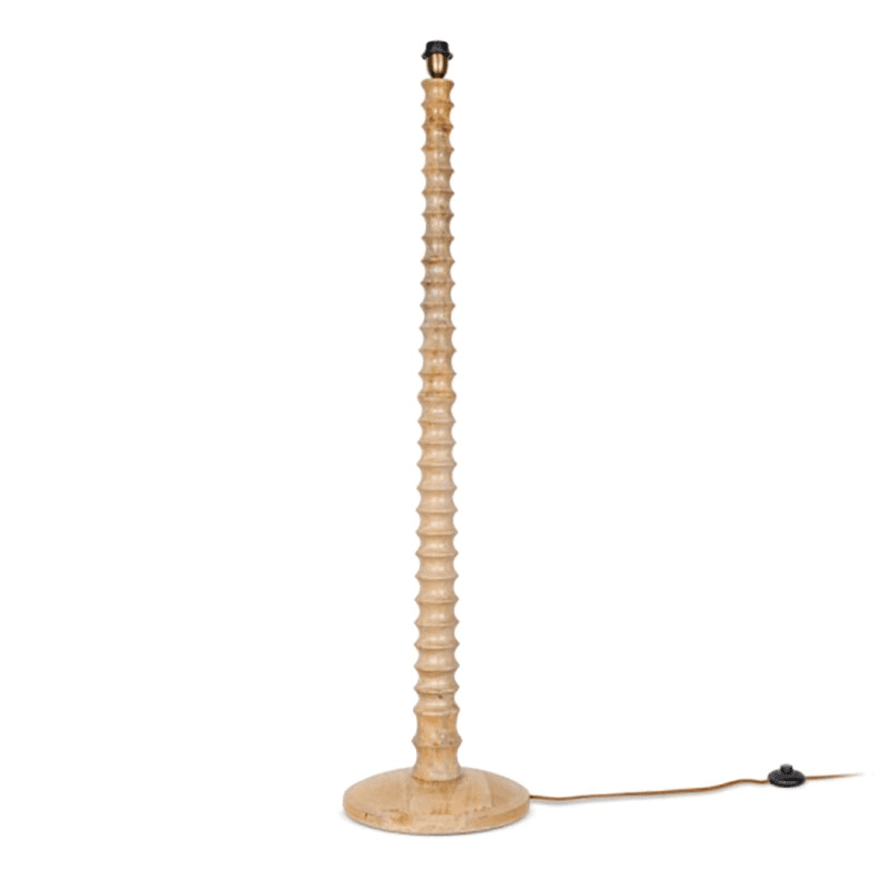 Avisa Mango Wood Floor Lamp, H133cm, Natural