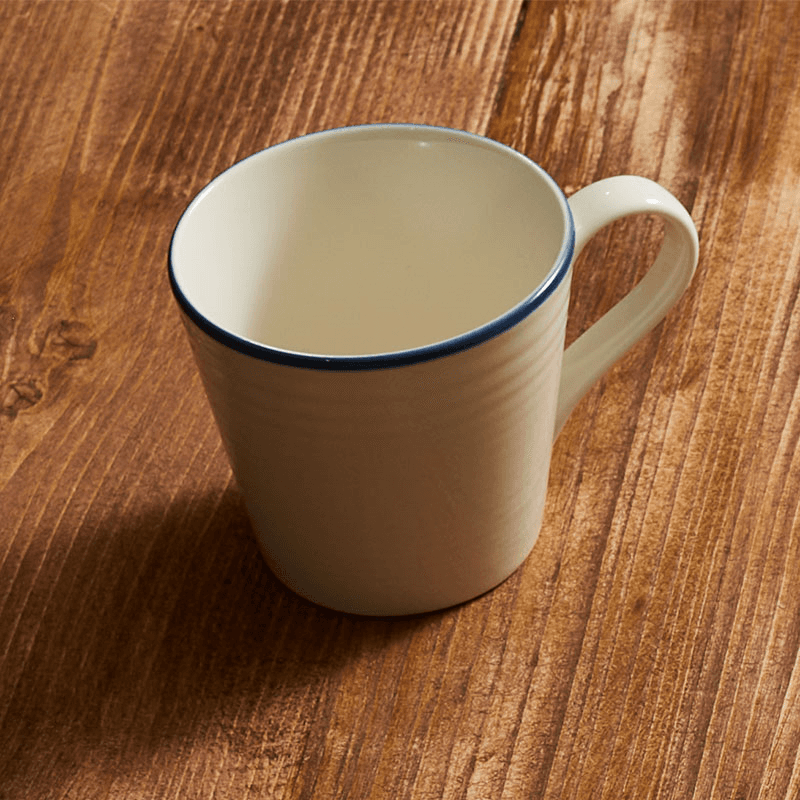 Gordon Ramsay Maze Denim Line Set of 4 Mugs, 400ml, White