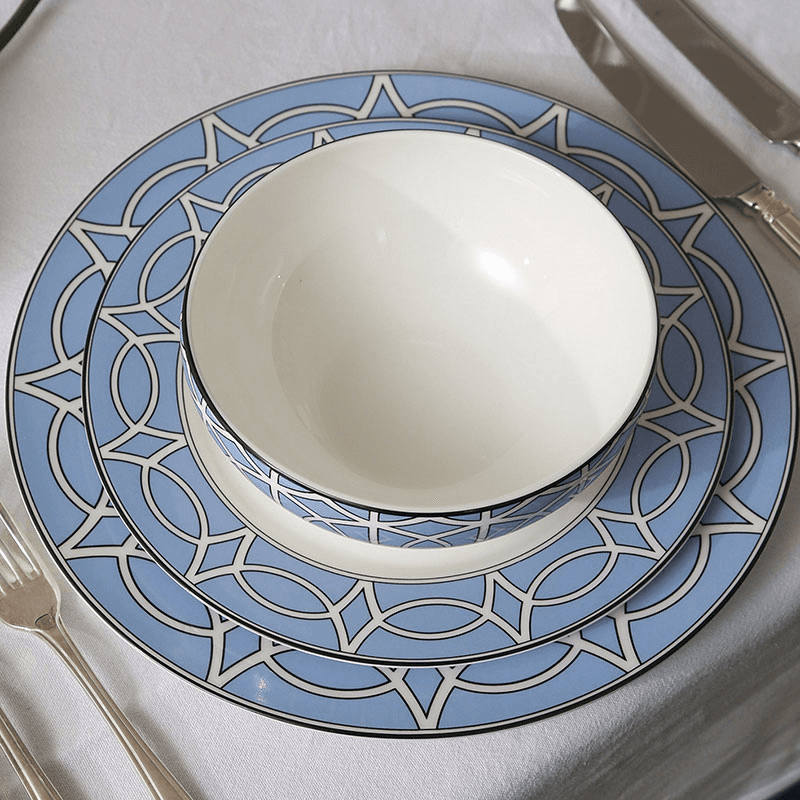 Loop Set of 2 Dessert Plate, D21cm, Cornflower Blue