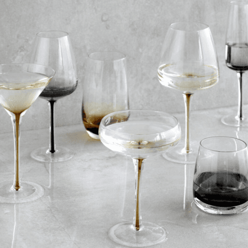 Image showing the Mouth Blown Champagne Glass, H23cm, Amber product.