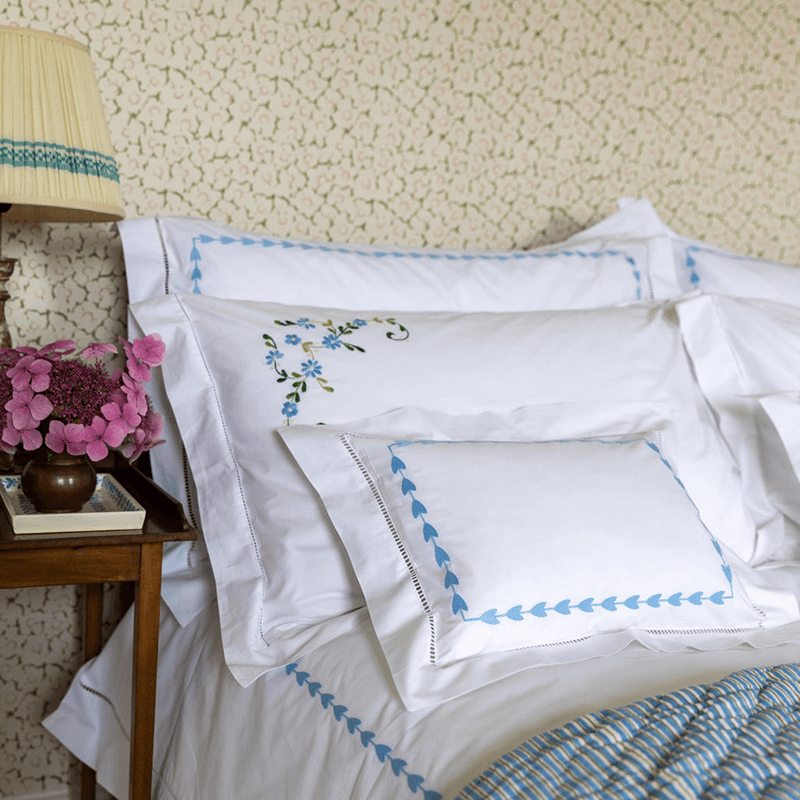 Leaf Duvet Cover, Double, Blue