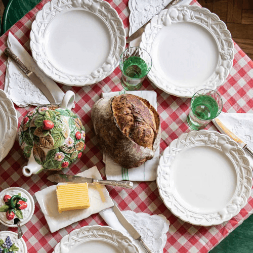 Image showing the Tutti Frutti Set of 4 Dinner Plates, D26cm, White product.