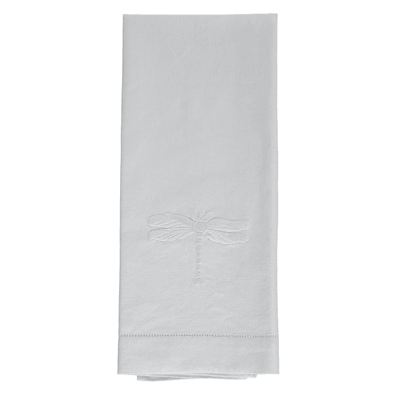 Dragonfly Hand Towel, White/Blue