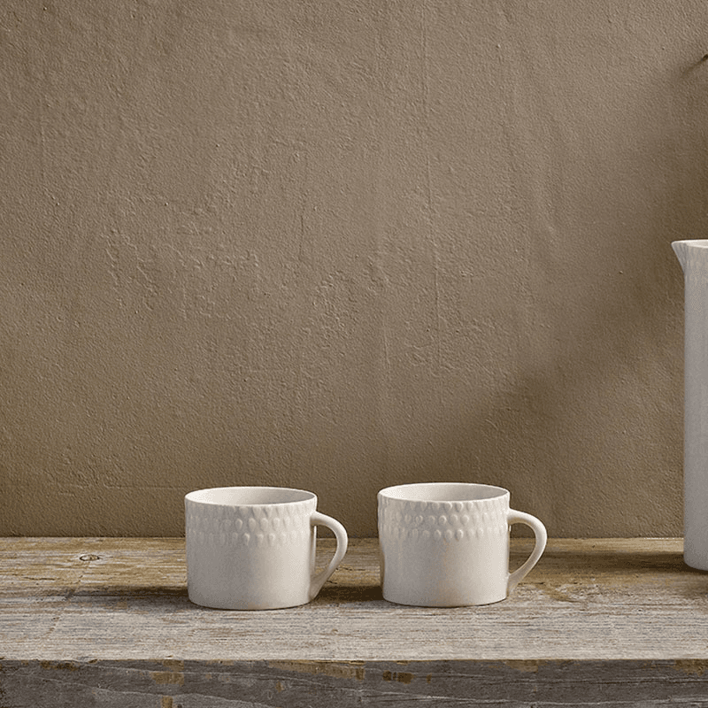 Ela Set of 2 Mugs, 200ml, Cream