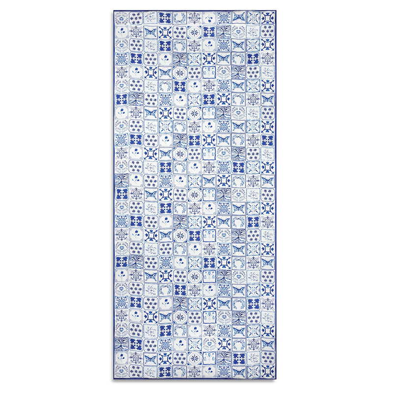 Azulejos Tablecloth, L165 x W380cm, Blue
