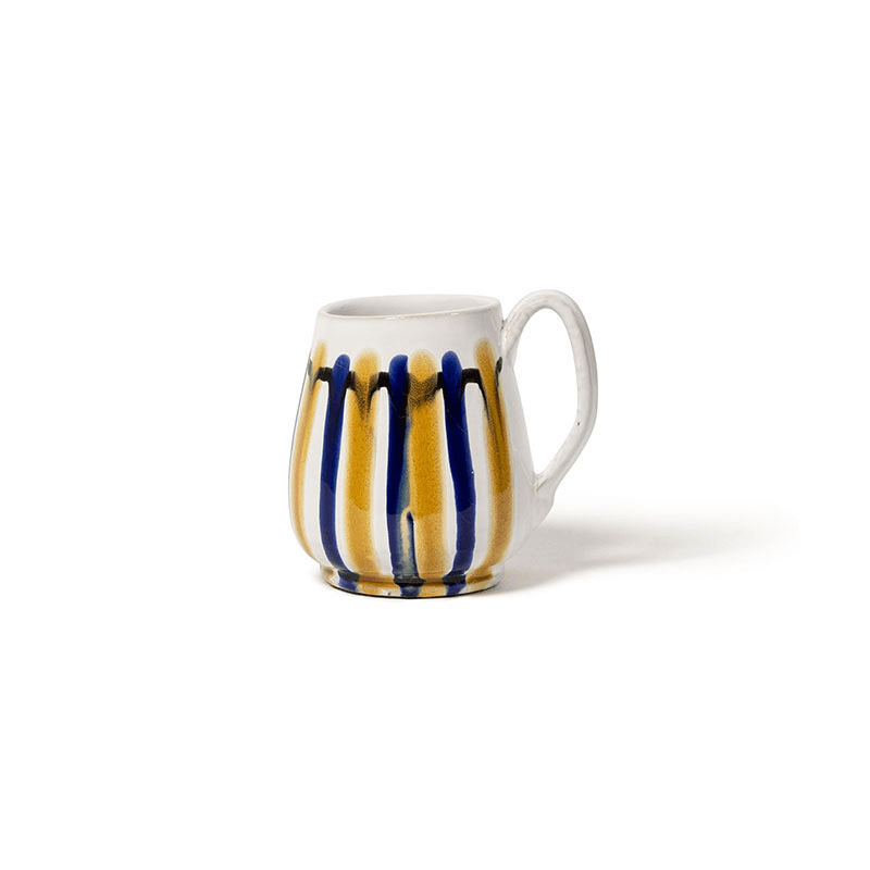 Drip Mug, 250ml, Blue and Mustard