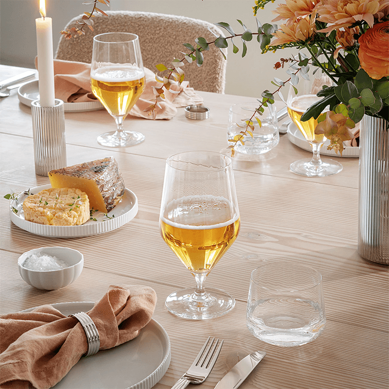 Bernadotte Set of 6 Beer Glasses, 520ml, Clear