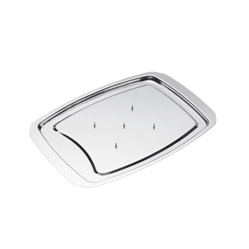 Image showing the Spiked carving tray, 37 x 28cm, stainless steel product.