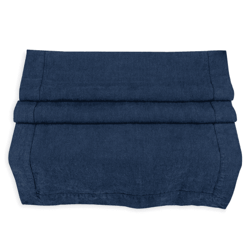 Image showing the Linen Table Runner, Midnight Blue product.
