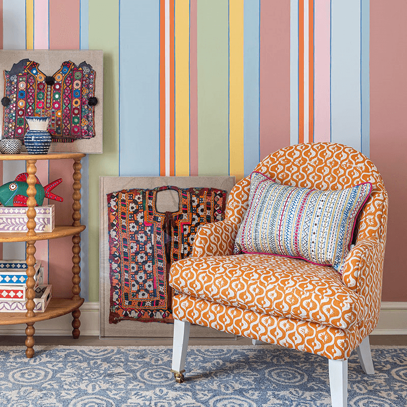 Capri Cushion, Yellow Multi