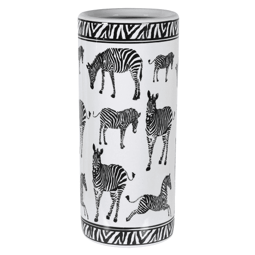 Image showing the Zebra Umbrella Stand, H45cm, Black & White product.