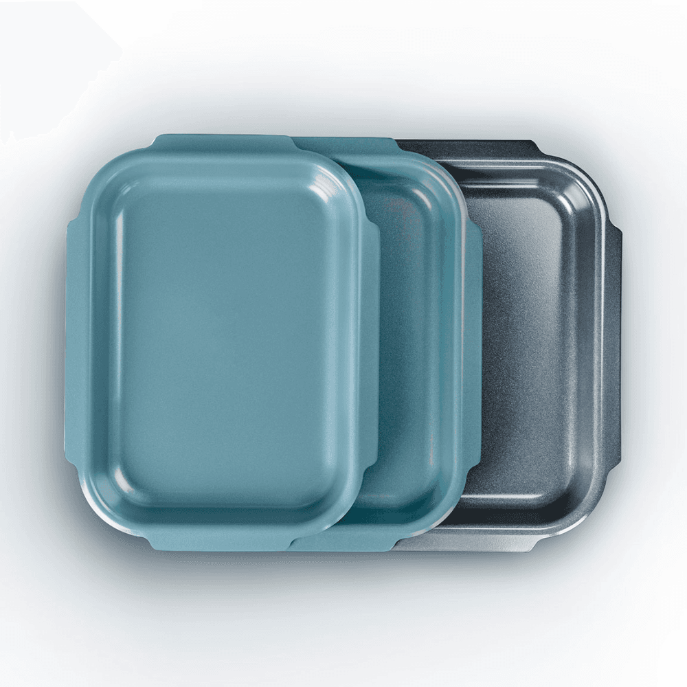 Nest Set of 3 Baking Trays, Blue