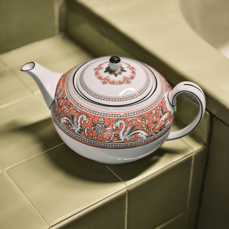 Florentine Teapot, 800ml, Salmon