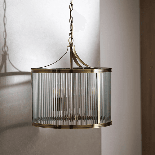 Image showing the Montgomery Ceiling Light, Large, Antique Brass product.