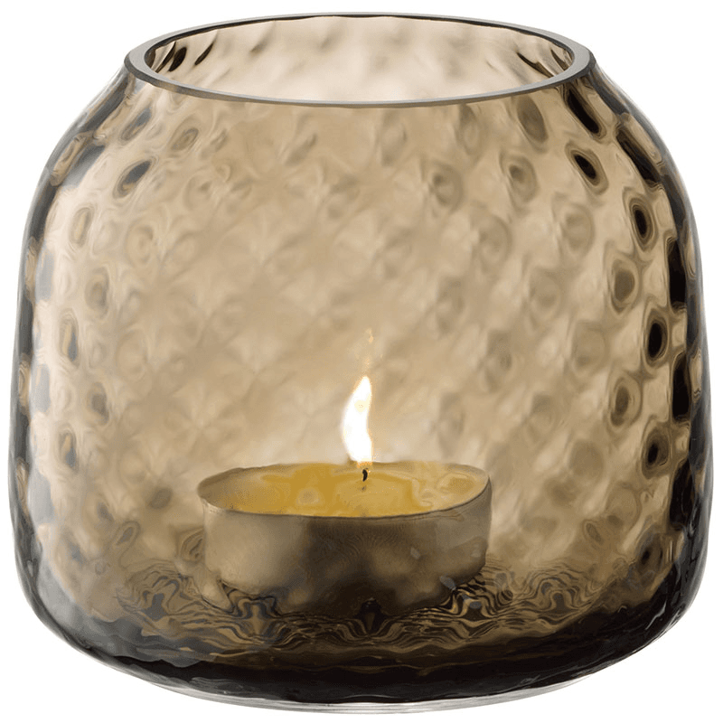 Dapple Tealight/Vase, H7cm, Earth Brown