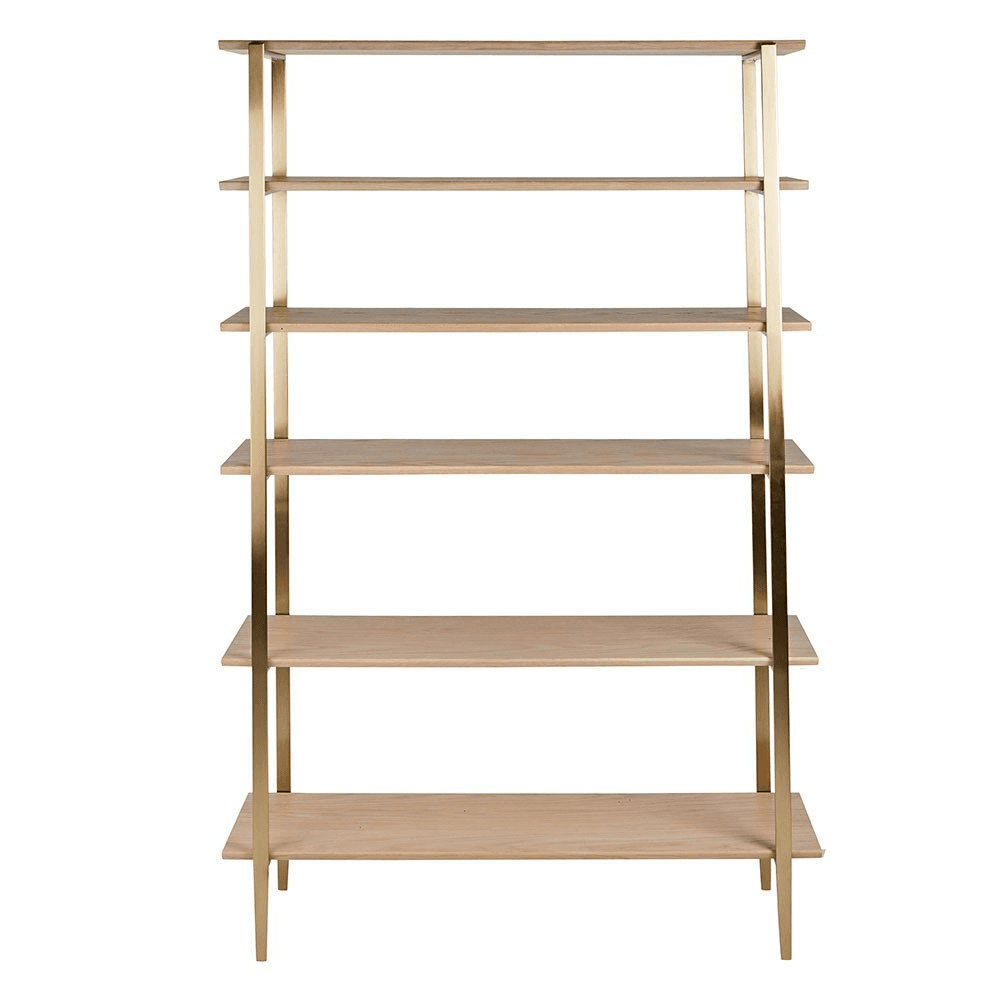 Crawford Wide Shelving Unit, Light Oak