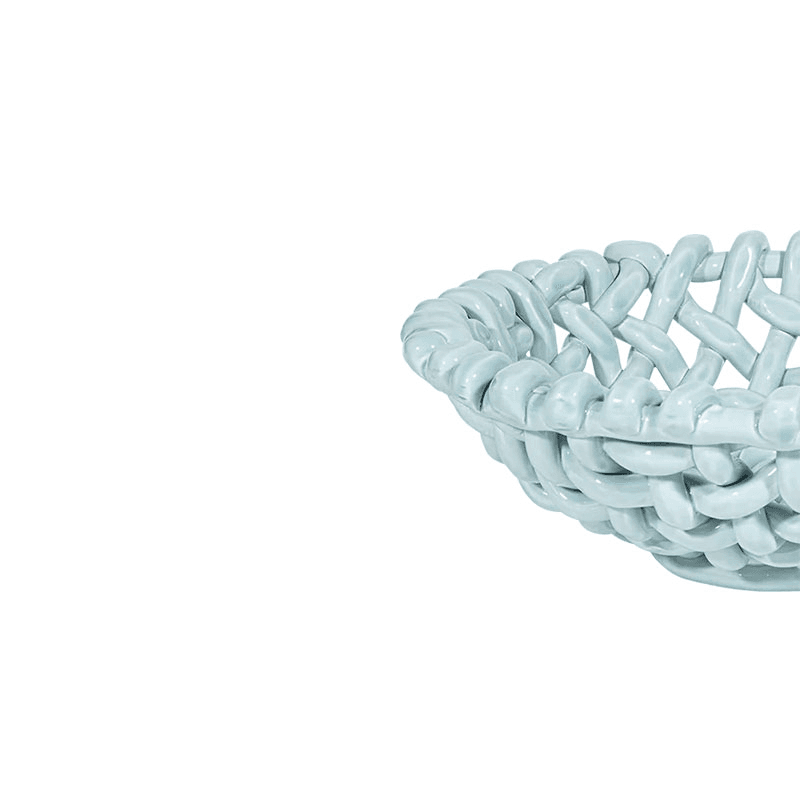 Juicy Basketweave Bowl, D39cm, Sky Blue