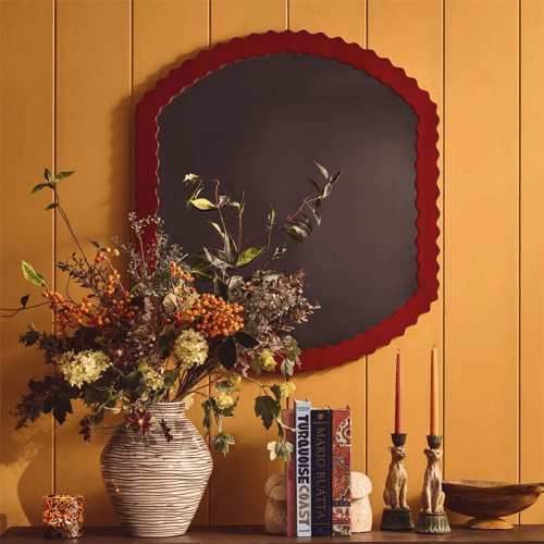 Image showing the Talasa Mirrror, H90cm x W80cm x D9cm, Chinese Red product.