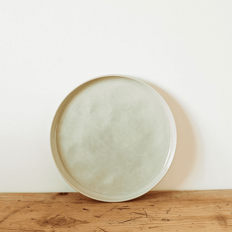 Handcrafted Set of 2 Plates, D20cm, Seaglass