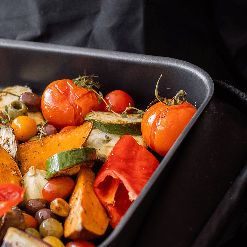 Professional non-stick hard anodised roasting pan