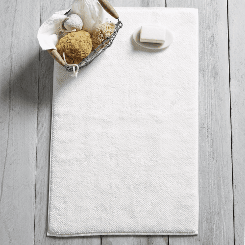 Image showing the Ile de Re Bath mat, Large, White product.